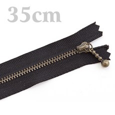 핸디로 YKK지퍼 35cm_고리일체형, 블랙, 1개