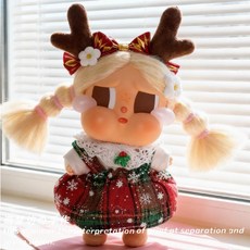 팝마트 크라이베이비 겨울 크리스마스 인형옷 세트 인형의상 악세서리 장식, 크리스마스 레인디어 스커트 세트(인형 제외)