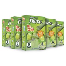 Frutal 온더고 드링크 믹스 6개입 5팩 탠지 라임에이드 Frutal On-The-Go! | Powdered Drink Mix | Citrus, 5개, 1g