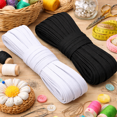 이거슨픽 고탄력 바지 허리 고무 밴드 폭 10mm 길이 10m, 화이트, 1개