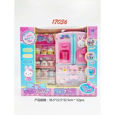 一言粉紅兔多功能過家家玩具套裝：廚房冰箱化妝臺蛋糕派對仿真醫具，女孩角色扮演最佳選擇, YY-17036, 1個