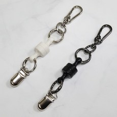 자석 퍼터키퍼 골프 퍼터 커버 집게 홀더 수건 장갑 걸이 키퍼 카라비너 세트, 1세트, 4.회전 8자키링set(화이트)