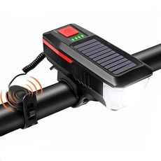 인투잇 LED 자전거 라이트 전조등 전자벨 세트, 2개, 블랙