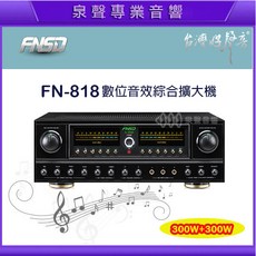 FNSD FN-818 數位音效綜合擴大機 300W大功率 麥克風迴授控制 家庭影音 K歌適用