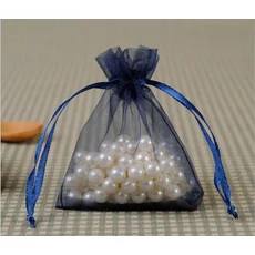 흰색 보석 선물 포장 오간자 가방 웨딩 크리스마스 드로스트링 파우치 10x15cm 200 개, 01 10x15cm-200pcs, 19 Navy blue