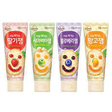 복음자리 짜먹는 과일잼 100g 4개(딸기+망고+블루베리+사과버터), 1개