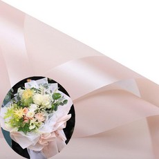 Leoyoubei 꽃용 보라색 포장지 20장 방수 반투명 선물 포장 종이 양면 종이 번들 꽃집 부케 랩 소재 57.9cm(22.8인치) (딥 퍼플), 네이키드 핑크