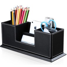 오렌스 데스크 오거나이저 펜슬 정리함, 블랙, 1개
