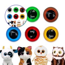 쌍문상회 지금 필요한 나사형 부자재 재료 니들펠트 인형부자재 인형재료 고양이눈 단추눈 컬러인형눈 인형눈코 인형눈 인형눈단추 인형눈알 7.5mm 31872EA, 1-인형눈알-투명