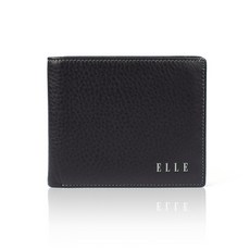 ELLE HOMME 側翻三面雙窗格牛皮短夾 男士皮夾