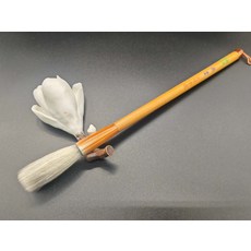 文明堂 飛雲 羊毫毛筆，出鋒4.8釐米，鋒寬1釐米，大楷規格，齊鋒軟毫筆頭, 1個, 參考詳情頁