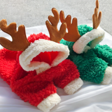 ♠[패션독] 보들루돌프후드 (S~2XL) - 펫비투비 149265, 레드