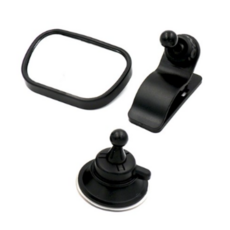 삼에스 후면 보조미러 + 썬바이저 거치대 + 발판 거치대, BLACK (블랙), 15세트