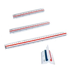 우찌다 삼각스케일 10cm 10개입 눈금자 컷팅자