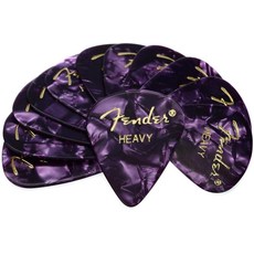 Fender 프리미엄 셀룰로이드 기타 피크 351 모양 액세서리 레드 모토 미디엄 12팩_161653, Heavy, 18.6ft, Purple Moto_161653