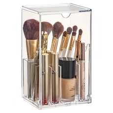 YEAAYE 심플 다기능 화장품 브러시 정리대 HZ015, 1개, 클리어