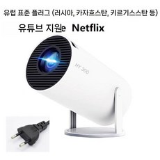 미니빔 프로젝터 HY300 4K 6 와이파이 외부 기본 PRO 장치, 3. 유럽 플러그 해외 버전