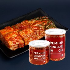 신가네 100% 국산 경상도식 젓갈 김치 김장 포기 배추 캔 김치 460g 캠핑용 소포장, 1개