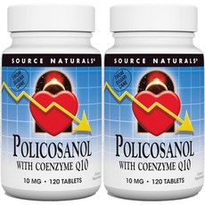 소스내추럴스 폴리코사놀 10mg 플러스 코엔자임 큐텐 코큐텐 테블릿, 120개, 2개