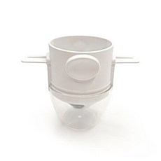 휴대용 접이식 커피 필터 종이 드립 깔때기 여행용, 2. White With Cut, 1개, 1L