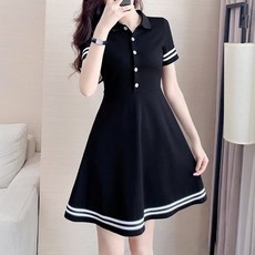 여자 고급 슬림 A라인 여성 원피스