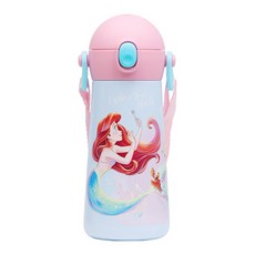 디즈니 정품 원터치 이중스텐 어깨끈 물통, 프린세스, 1개