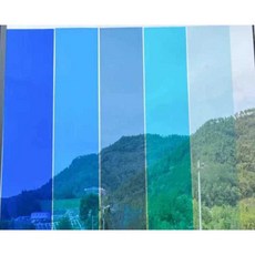 투명 단열 차광 시트 글래스 필름 벽지 152x100cm, 블루 130x100