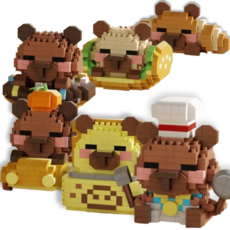 [나노킹-감성블럭] 카피바라 나노블럭 6P DN013, 6개, 세트