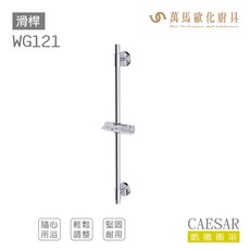 CAESAR 凱撒衛浴 不鏽鋼淋浴滑桿 WG121, 銀