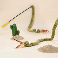 zeze 貓咪隧道 彈簧逗貓玩具, 1個, 响尾蛇逗猫棒140*6, 響尾蛇逗貓棒