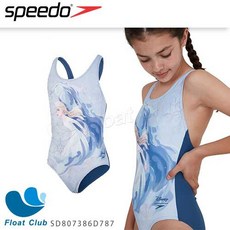 SPEEDO 女孩連身泳裝 艾莎公主 SD807386D787