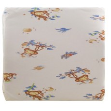 Mommy want 純棉防水透氣嬰兒隔尿床罩, 猴子撈且,床笠款(一般款), 1套