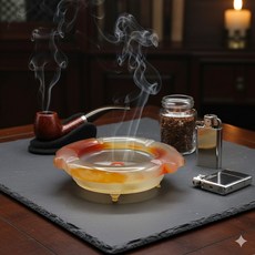 天然瑪瑙原石煙灰缸 整塊打磨・稀有手工藝・收藏級質感, 1個