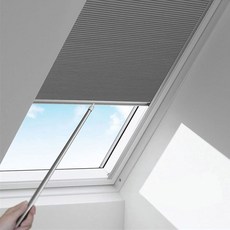 ZSHINE 매뉴얼 셀룰러 윈도우 쉐이드 무선 벌집 블라인드 조명 필터링 패브릭 화이트 93020A, Dark Grey