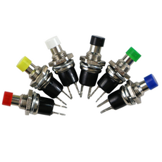 아두이노 패널 장착용 푸쉬 버튼 스위치 (색상 빨강), 1개