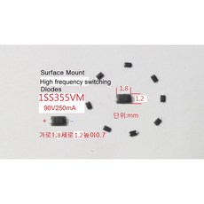 1SS355VM CHIP DIODE 80V100mA 칩 다이오우드 5개