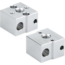 폴리시 3D 2팩 알루미늄 블록 핫엔드 히터블록 크리얼리티 엔더 3 V3 SE 5 S1 7 프린터 교체 액세서리히팅 블록와 호환됩니다