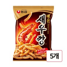 농심 매운 새우깡, 5개, 90g