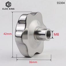 스테인레스 스틸 304 암나사 별 손잡이 핸들 모양 관통 구멍 클램핑 너트 매화 핸드 휠 M6 8 10 12 1, 02 M8x42(OD)