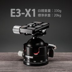 HIGHLIGHTS E3-X1 球型雲台 Arca-Swiss規格 承重20kg