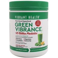 Vibrant Health Green Vibrance+250億益生菌粉, 1個, 660g