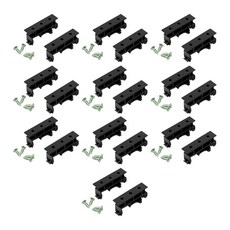 10쌍 플라스틱 PCB 마운팅 브래킷 DIN 레일 마운팅 어댑터 내구성, Black, 사이즈 이미지 참고, 10세트