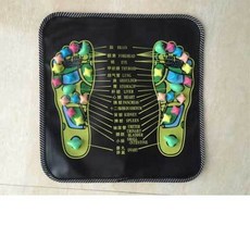 ITJI 按摩毯腳底按摩墊，仿鵝卵石指壓板，雨花石足底石子路腳墊，健康步道設計，舒緩足部疲勞, 1個, 35*35cm兩件