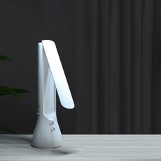 多功能桌面檯燈學生閱讀護眼手電筒擺件三色光宿舍充電摺疊小夜燈, 白色【三色光】—手電筒檯燈一體1200毫安:1個