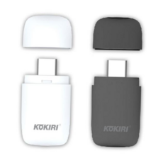 코끼리 C타입 OTG 리더기 SD TF 카드 젠더, 화이트, 화이트