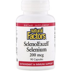 Natural Factors (自然因子) Seleno Excel 硒 200mcg 膠囊, 1個, 90 件