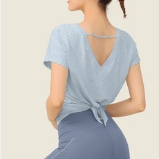 LINKSKY 瑜伽服女薄款運動罩衫短袖透氣健身上衣
