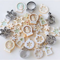 【麥歡樂】新款 聖誕節 搖搖餅乾 餅乾模 6件套組 水晶球 雪花 聖誕餅乾壓模, 詳見包裝, 詳見包裝