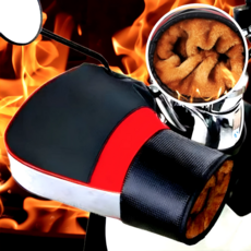 에버픽 오토바이 겨울용 방한 토시 양손 핸들 손잡이 커버 방풍 방수 보온 전동 바이크 스쿠터 자전거 장갑 워머, 레드, 1세트