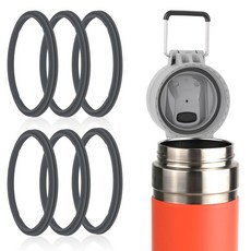 물병 뚜껑 개스킷 6개 실리콘 물병 씰 링 교체용 유리 컵 개스킷 680.4g(24온스) 1020.6g(36온스) 물병 교체품 Stanley Quick FLIP GO와 호환, 물병 뚜껑 개스킷 6개, 실리콘 물병 씰 링 교체용 유